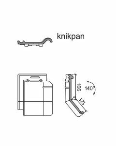 Monier Postel 20 Knikpan 140° Double Black