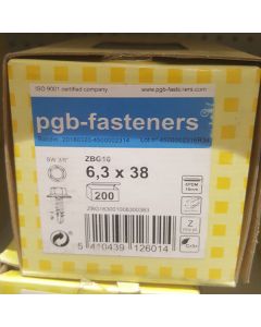 PGB Zelfborende Schroef + ring BP3 6,3x38mm (200 stuks)