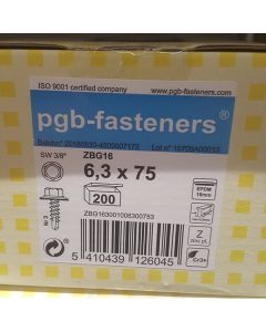 PGB Zelfborende Schroef + ring BP3 6,3x75mm (200 stuks)
