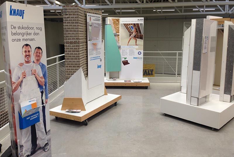 Toonzaal gipsafwerking met demostanden Andre-Celis-Gips-08